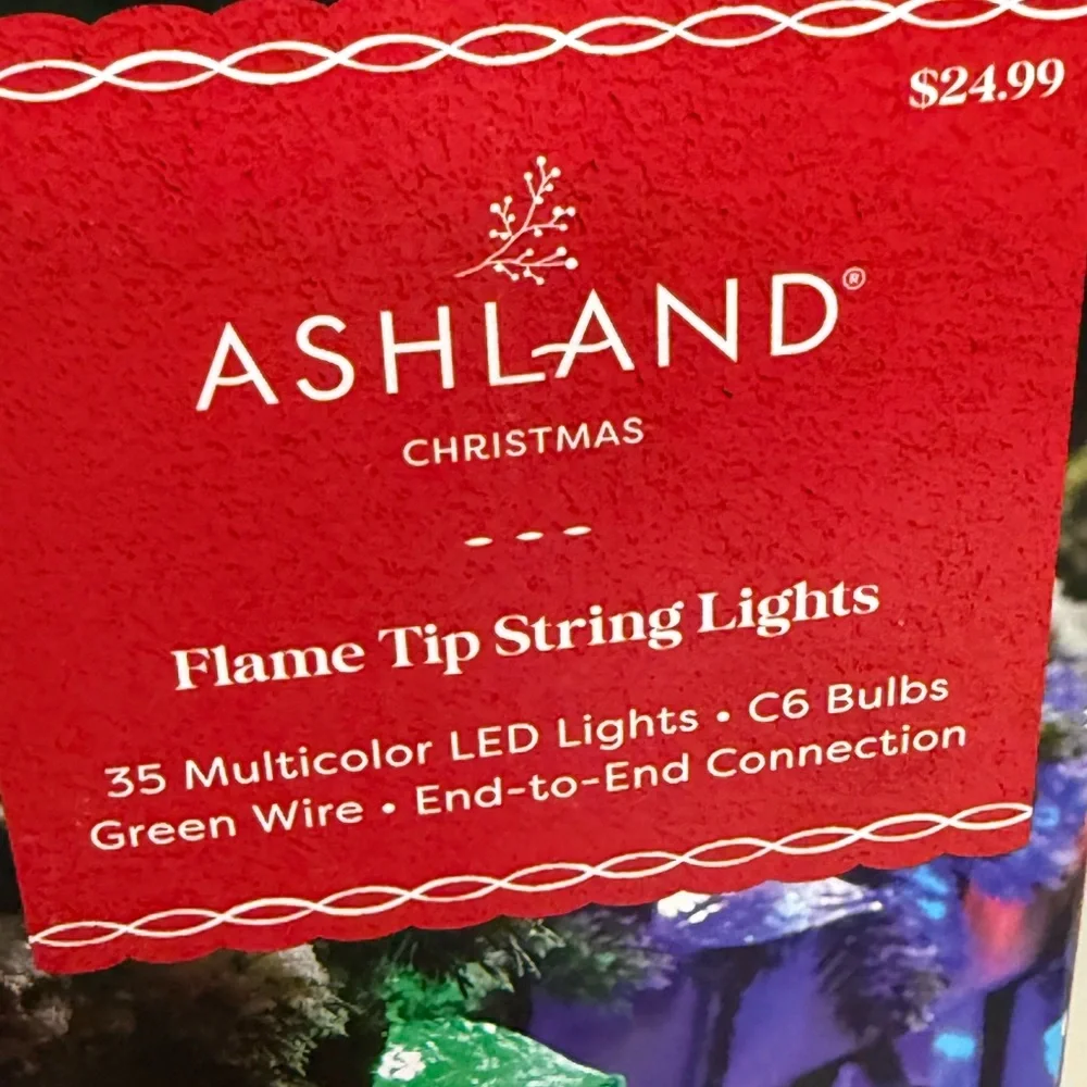 Flame Tip String Lights 35 Multicolor LED Lights